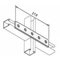 210 x 40 5 Hole Plate HDG               