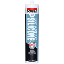 Soudal Roof & Gutter Silicone - Clear 