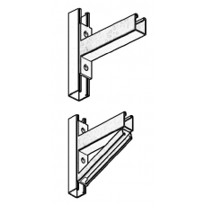 150mm right angled channel brkt HDG     