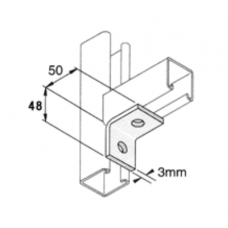 50 x 48 90 Deg 2 Hole Angle  HDG        