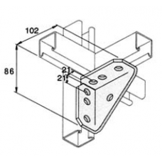 102 x 86 90 Deg Braced 2 Hole Angle     