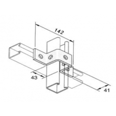 43 x 41 Square Saddle HDG               